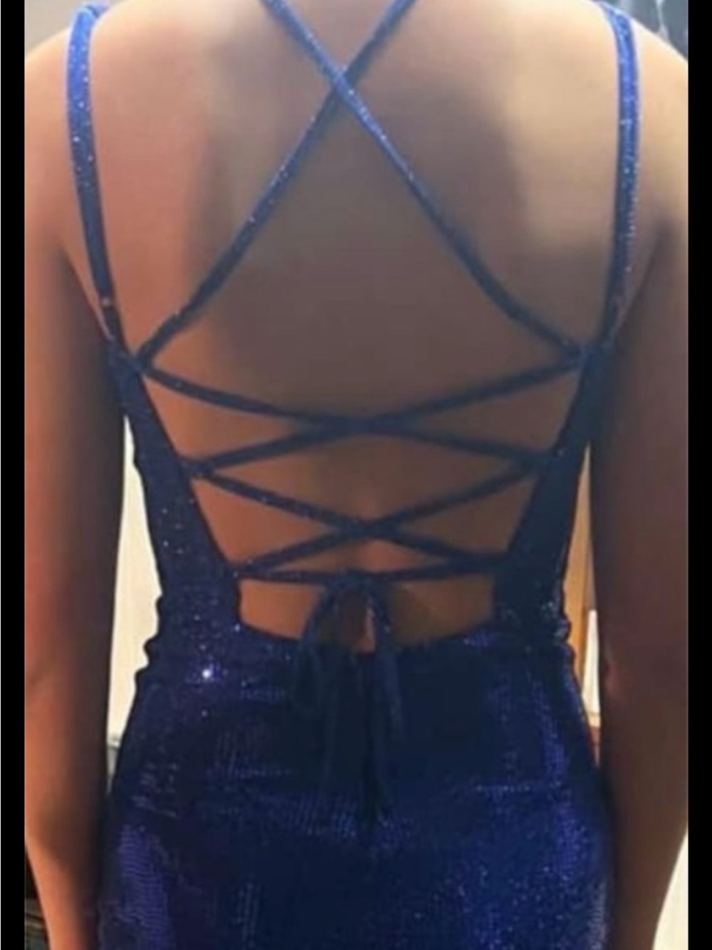 Sequin Prom Dress in Royal Blue - Picture 4 of 5